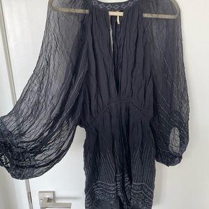 FREE PEOPLE - Butterfly Kisses Romper. Black Size L.
